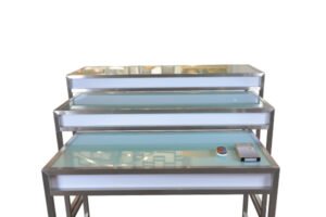 LED buffet nesting table (square) stainless steel buffet table